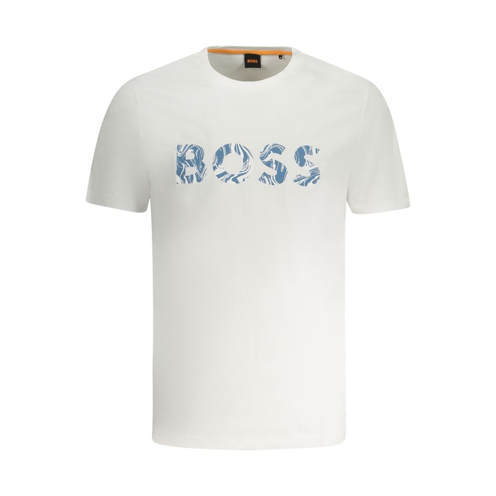 

Белая хлопковая футболка Hugo Boss
