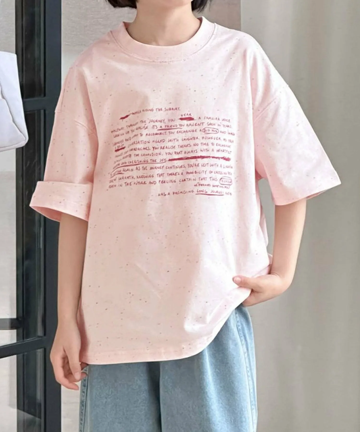 Футболка с принтом Aimoha Kids, pink