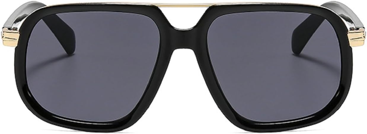 

Модные женские солнцезащитные очки-пилот с двойной перемычкой, очки в стиле 90-х, защита от ультрафиолета UV400, популярные мужские солнцезащитные очки-пилот mincl, C1