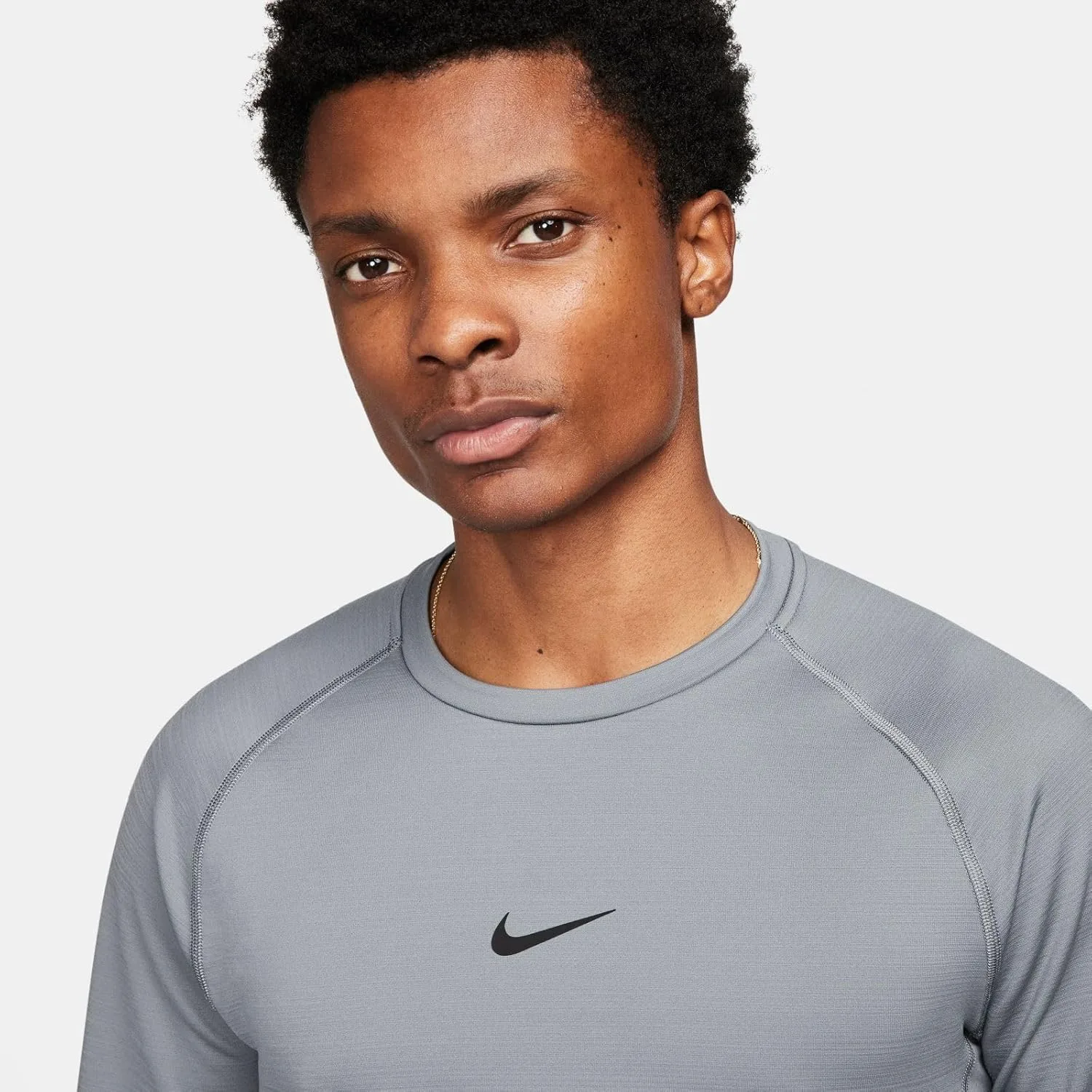 Nike мужская теплая футболка Pro Top с длинным рукавом — фото 4