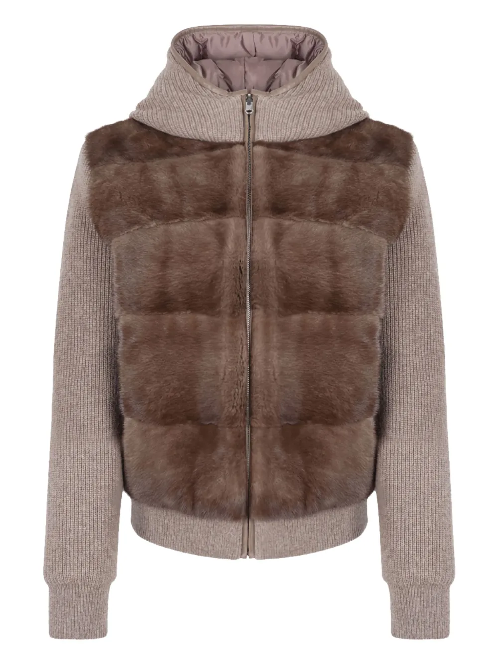 

Кардиган на молнии с капюшоном Antonio Arnesano, коричневый