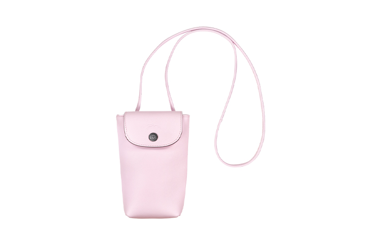 

LONGCHAMP Le Pliage Xtra Cow Leather One Shoulder Crossbody Cell Phone Pouch Women's Light Pink