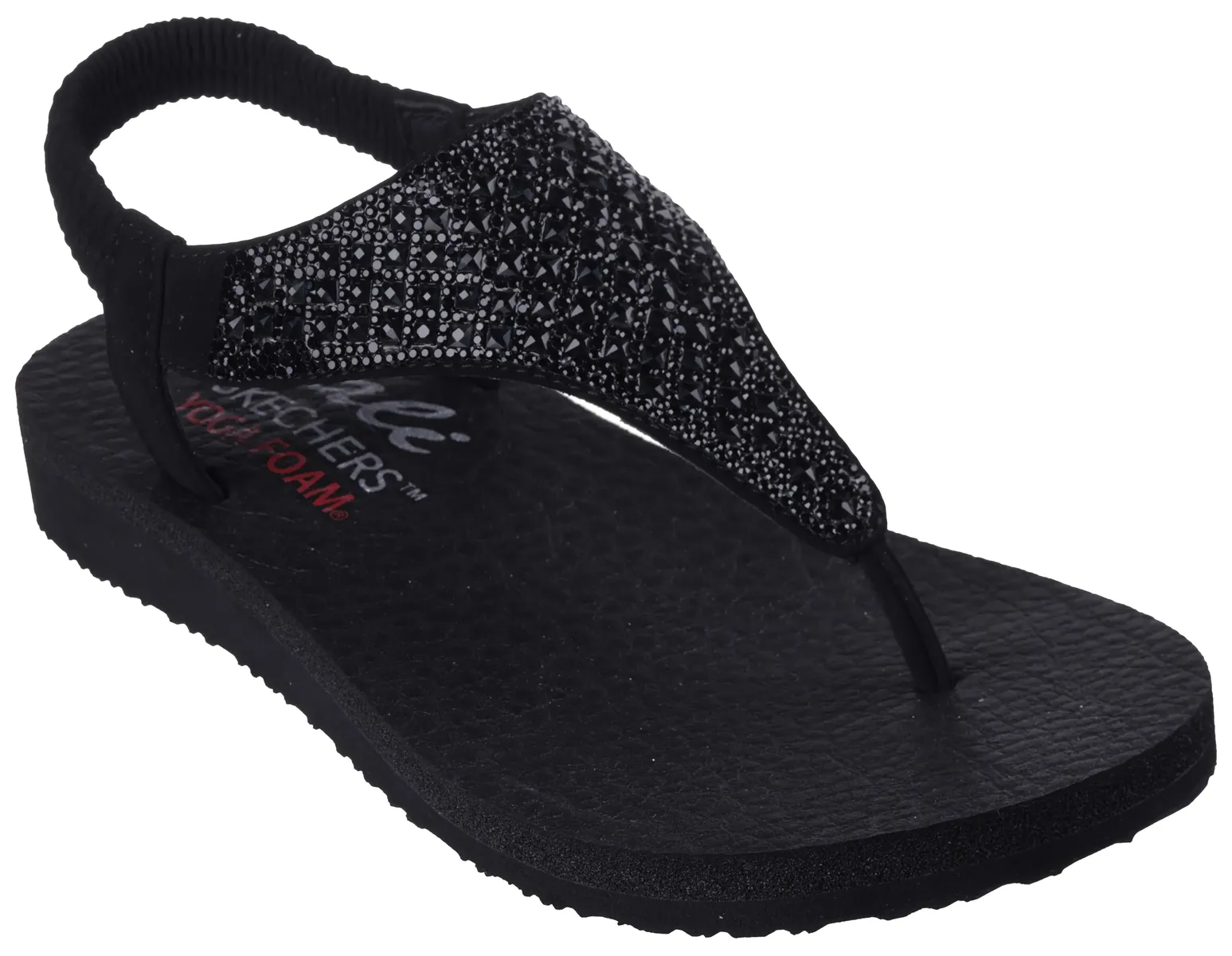 Сандалии Skechers "MEDITION-ROCKSTAR", летняя обувь, сандалии, босоножки с ремешками, со стразами, черный