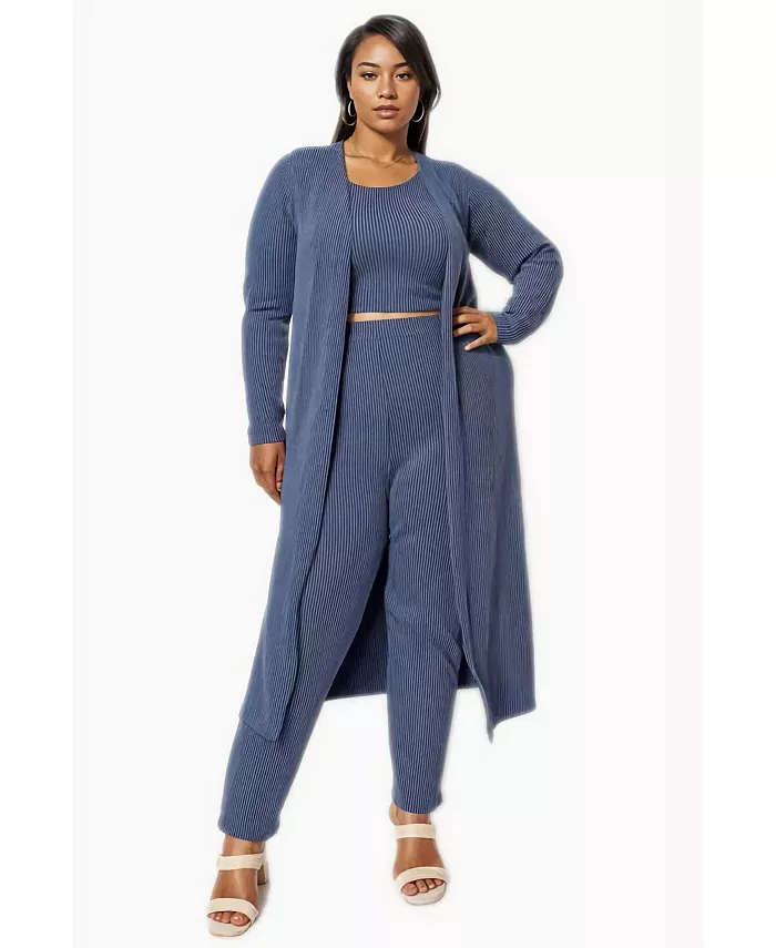 

Женский комплект из трех предметов Luna Plus Size с резинкой L I V D, синий