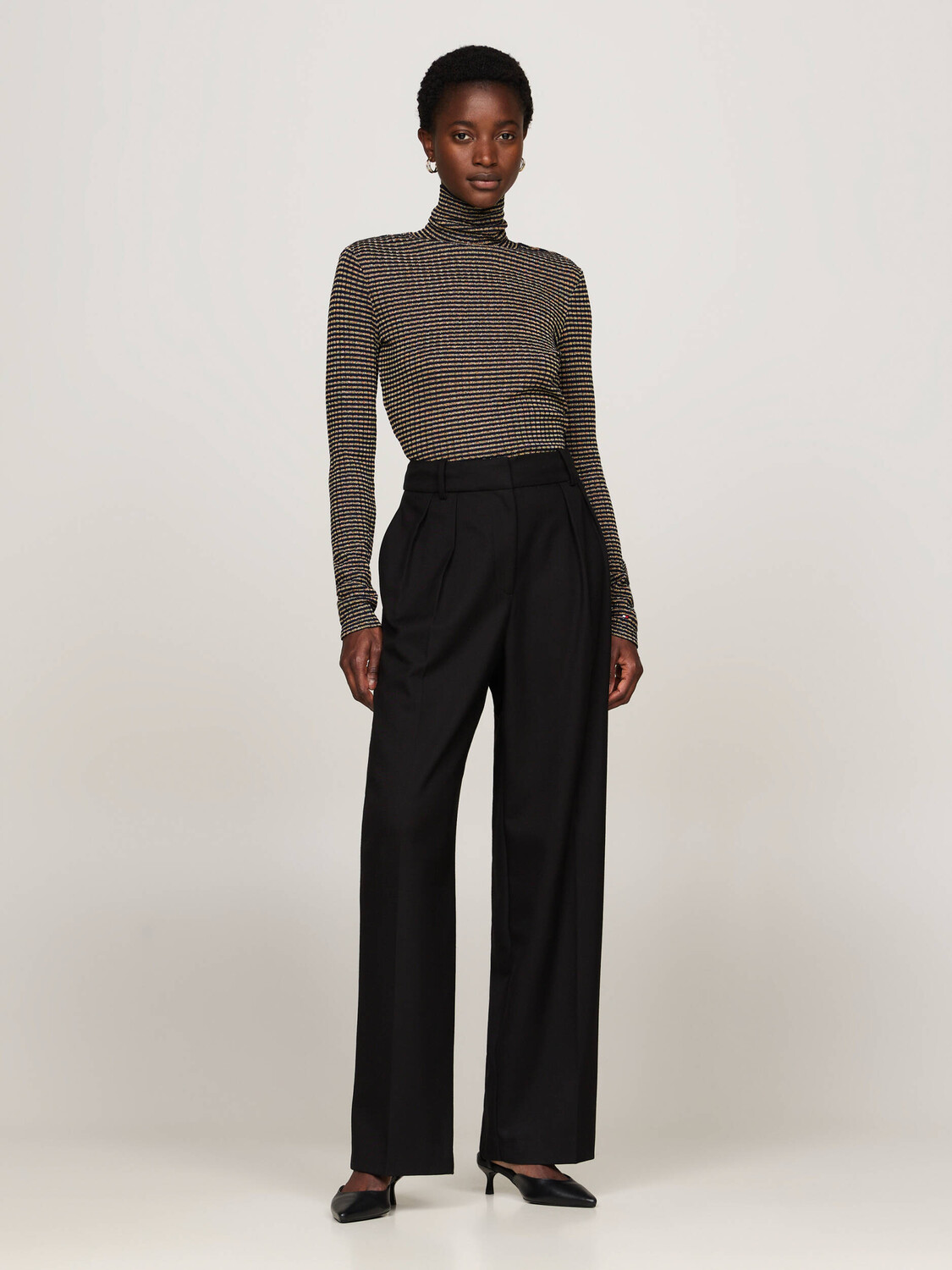Блуза Tommy Hilfiger Slim Fit, золотой — фото 2