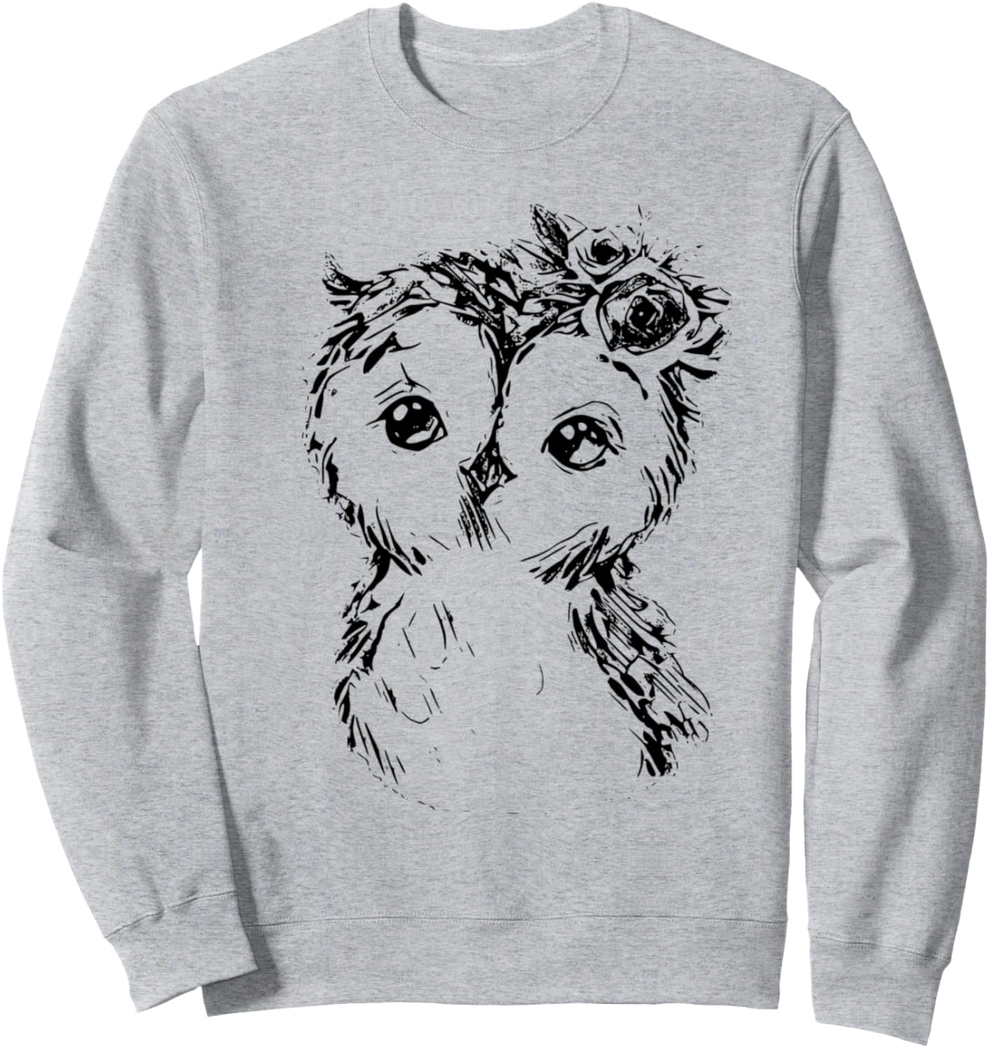 

Изображение совы, хищной птицы, красочный мотив, толстовка с животным рисунком Owl Bird Animal Gift Christmas Birthday, серый