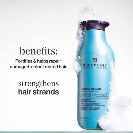 Шампунь Strength Cure для поврежденных окрашенных волос, 9 жидких унций, Pureology — фото 2