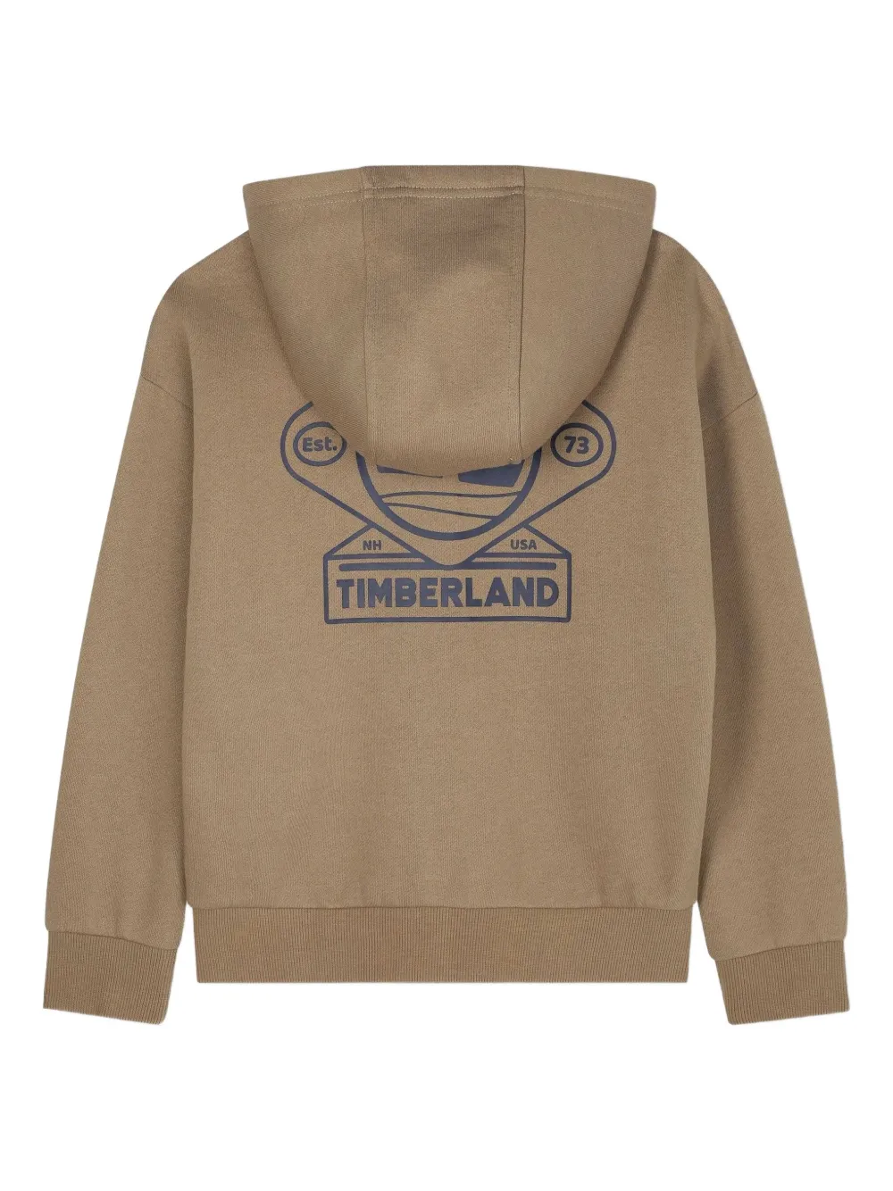 Худи на молнии с логотипом Timberland Kids, нейтральный — фото 2