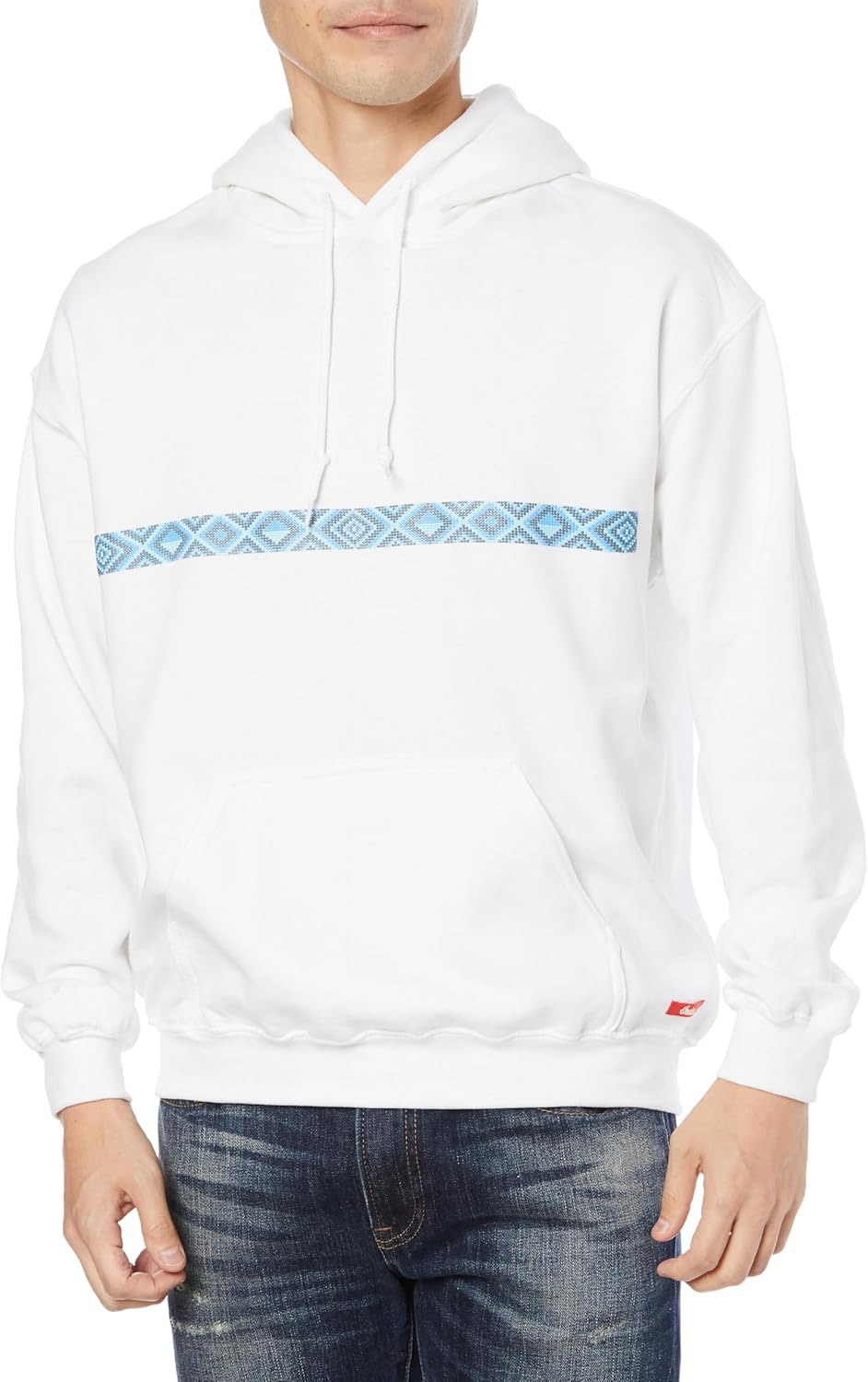 

Худи с капюшоном и толстовкой с изображением индейских бусин навахо Indian, белый