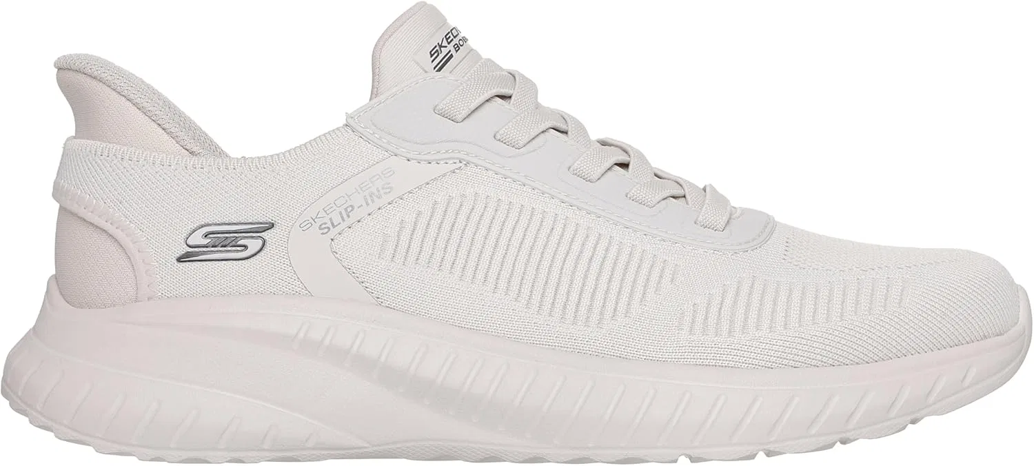 Мужские кроссовки Skechers Bobs Squad Chaos Solid Step, Off White Knit — фото 2
