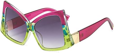 

Солнцезащитные очки неправильной квадратной формы для женщин, двухцветная оправа, «кошачий глаз», женские солнцезащитные очки с защитой от УФ-излучения UV400 MTZJH, Purple