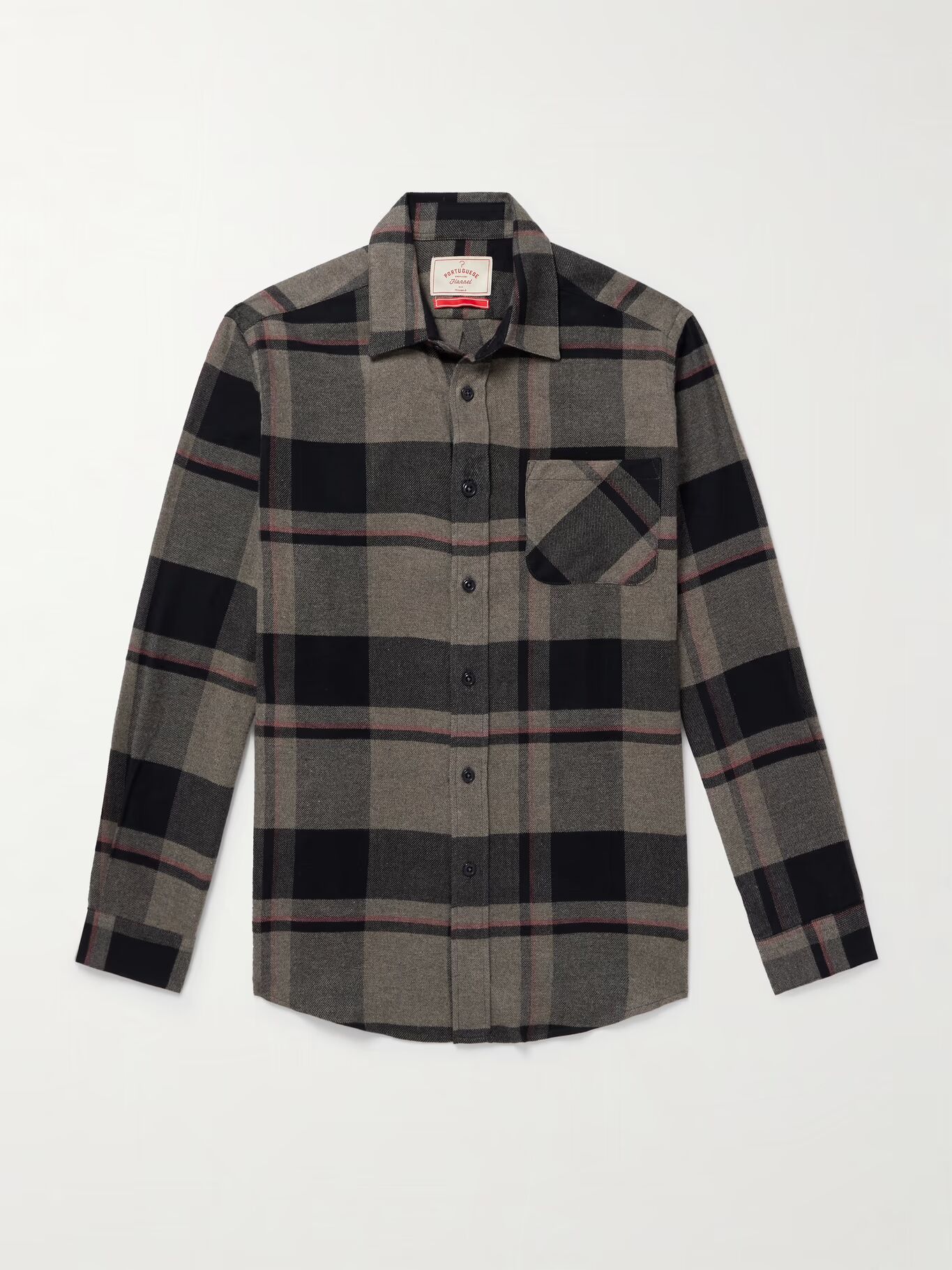 

Рубашка из хлопка в клетку Ubbo PORTUGUESE FLANNEL, серый