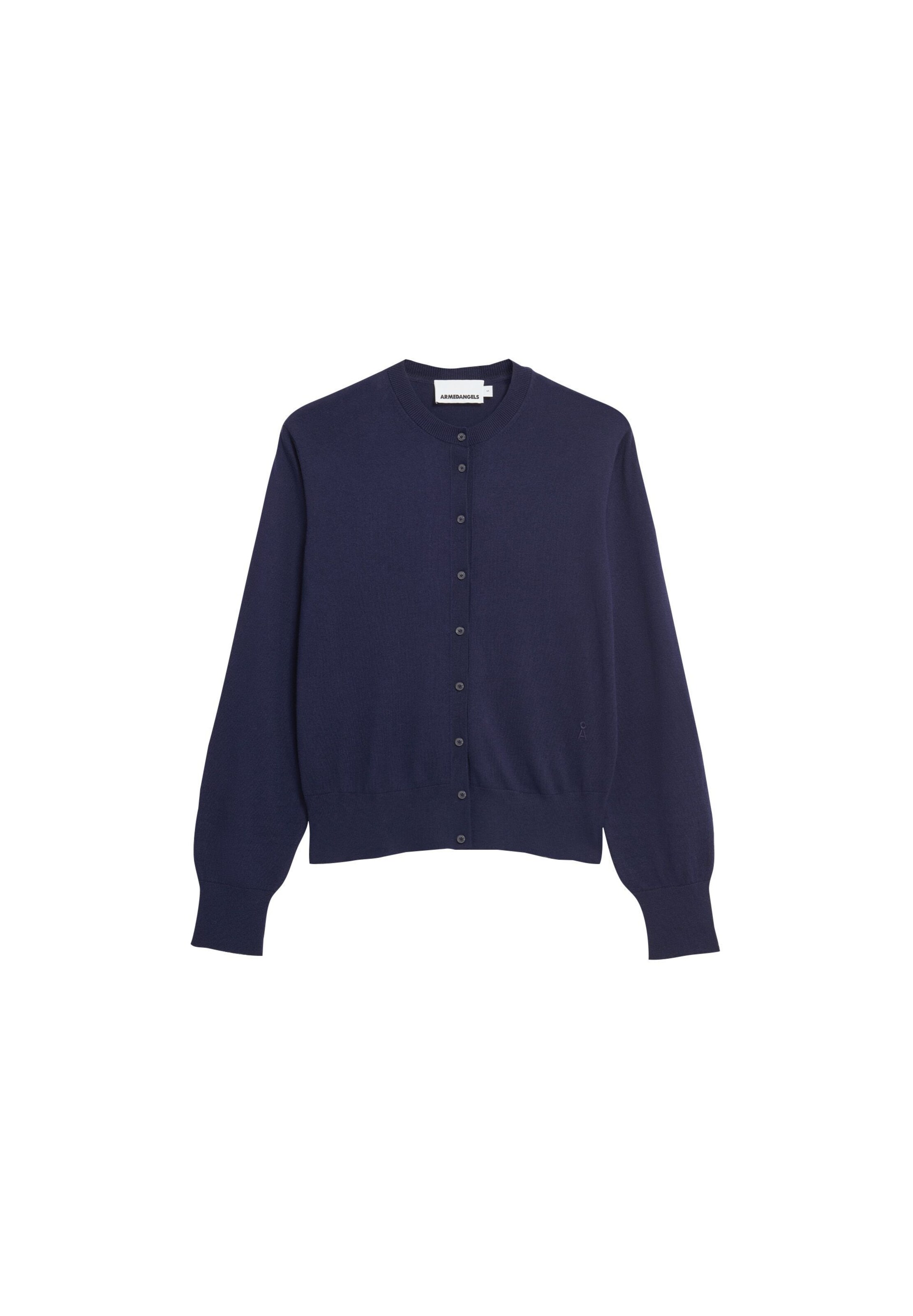 

ARMEDANGELS Кардиган 'FINE KNIT' из тонкой пряжи в темно-синем цвете