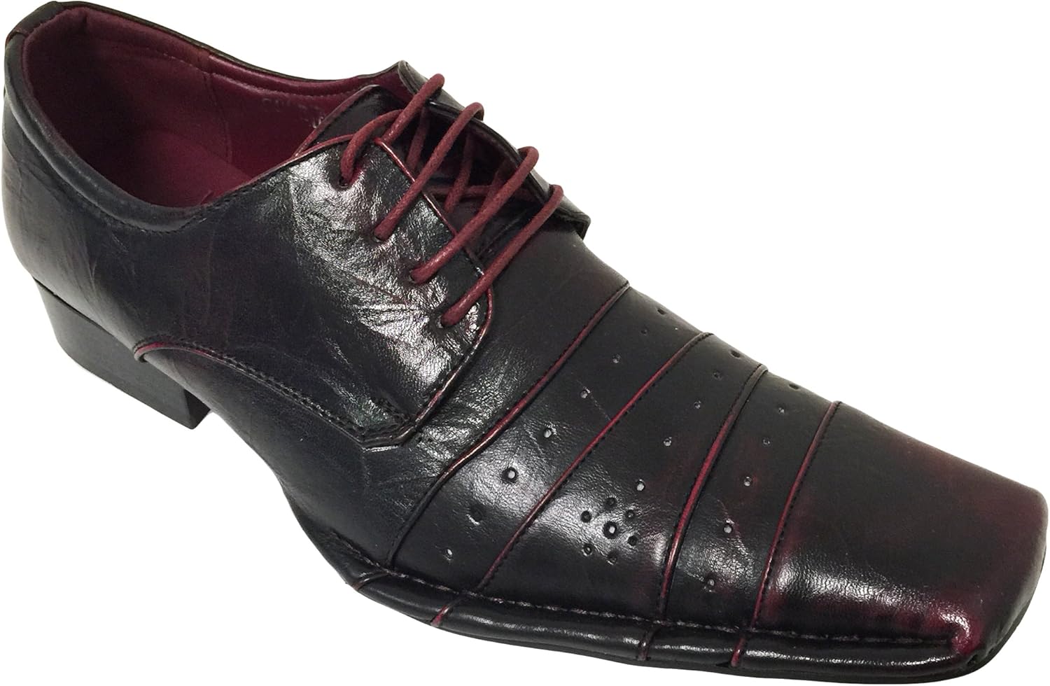 

Мужские туфли итальянского стиля Oxfords, с складками, повседневные, модные, на шнуровке, с зауженным носком, черные, синие, бордовые Alberto Fellini