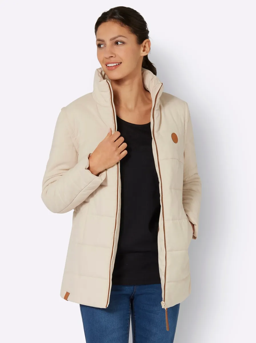 

Повседневного образа: стеганая куртка, без капюшона Casual Looks, цвет Sand