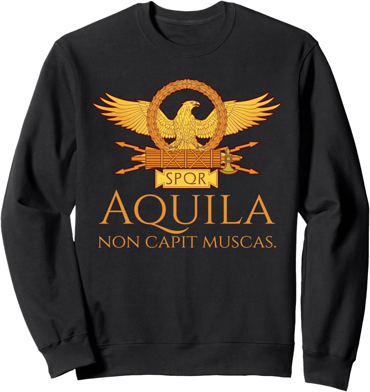 

SPQR Rome Antique - Aquila Non Capit Muscas - толстовка Roman Eagle, черная Ancient Rome Quotes & Spqr Gifts For History Buffs, Черный, SPQR Rome Antique - Aquila Non Capit Muscas - толстовка Roman Eagle, черная Ancient Rome Quotes & Spqr Gifts For Histor