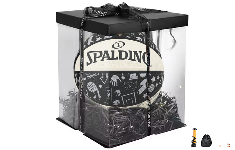 

SPALDING Граффити резиновый баскетбольный мяч black white размер 7 тренировочный unisex Китай