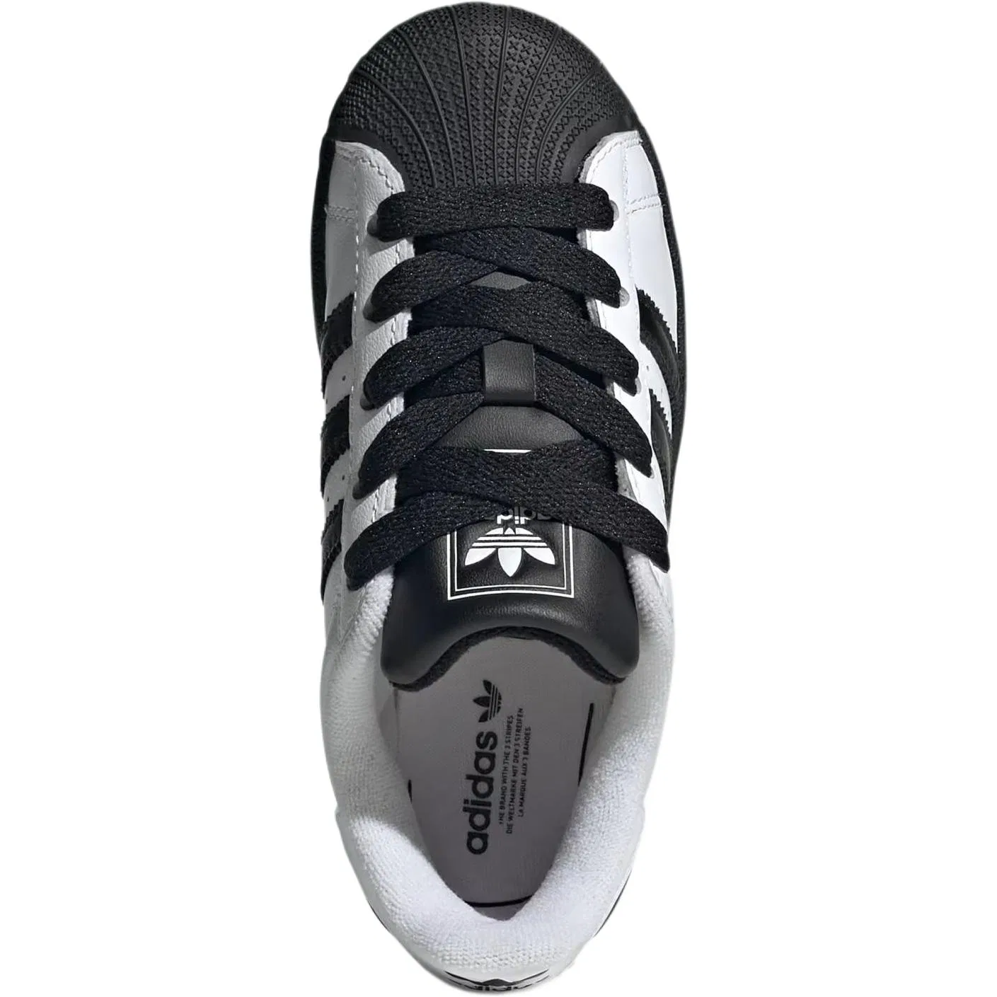 Кроссовки для скейтбординга Superstar 2 Leather Low top Kids' Black White Kids' Adidas Originals — фото 4