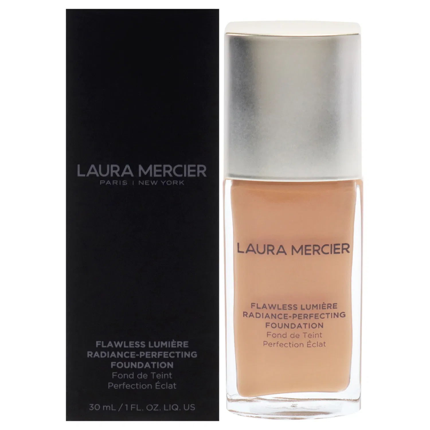 Тональный крем Flawless Lumiere Radiance-Perfecting Foundation - 4W1 Maple от Laura Mercier для женщин - 1 унция (30 мл), прозрачный/прозрачный
