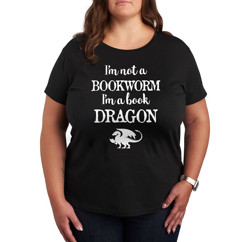 

Футболка Plus I'm A Book Dragon с рисунком Licensed Character, черный