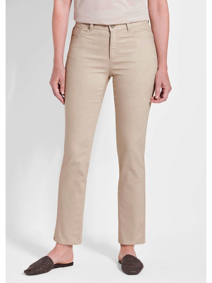 

Тканевые брюки GOLDNER, цвет beige/gemustert