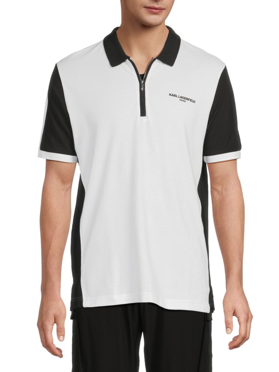

Поло с цветным логотипом Karl Lagerfeld Paris, белый