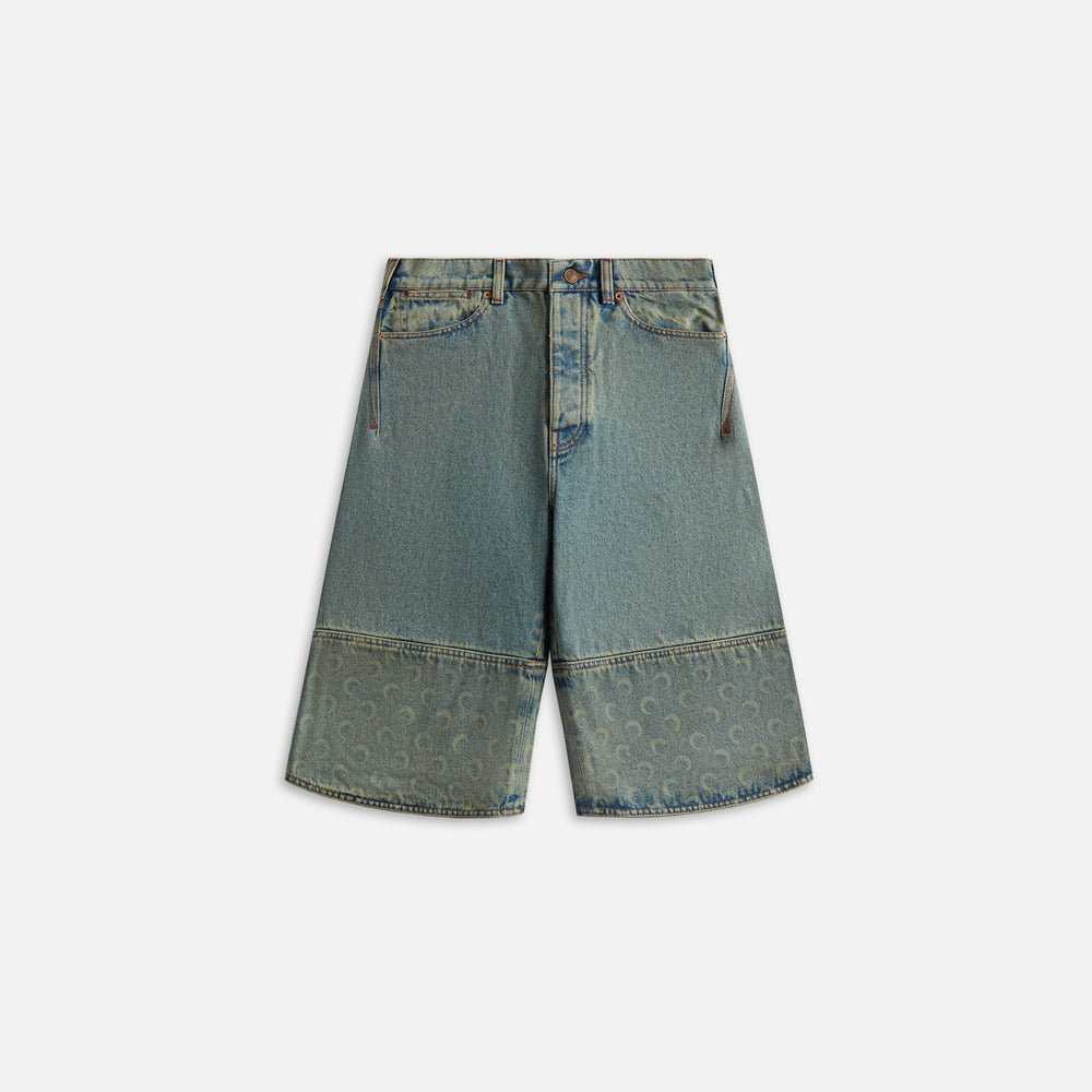 

Шорты Marine Serre Moon Laser Denim Bermudas, цвет Light Beige