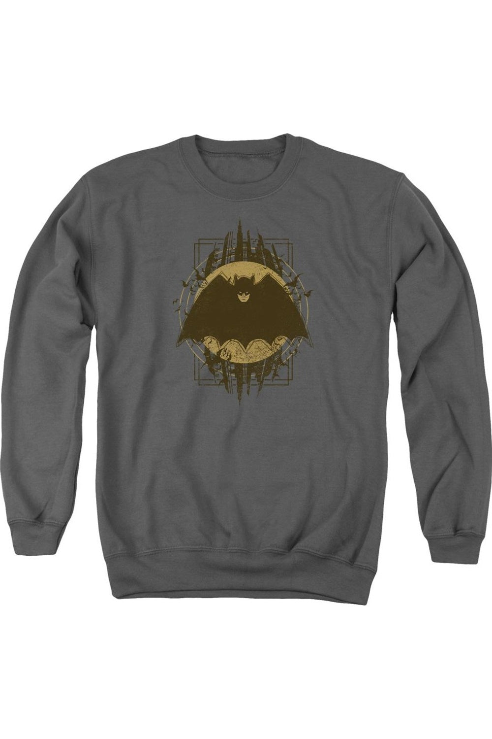 

Толстовка Batman Crest для взрослых с круглым вырезом Gildan, цвет charcoal
