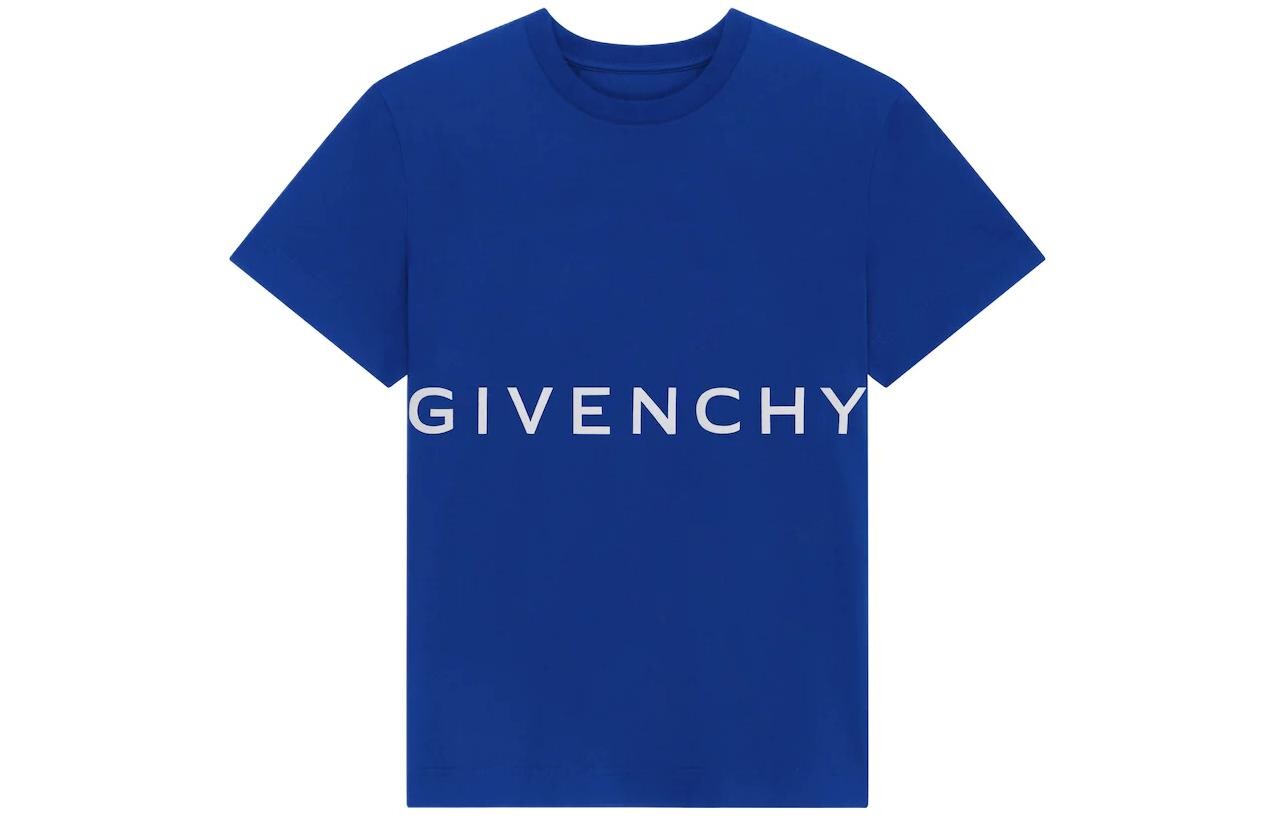 

Футболка классического кроя с клеевым швом Givenchy, синий