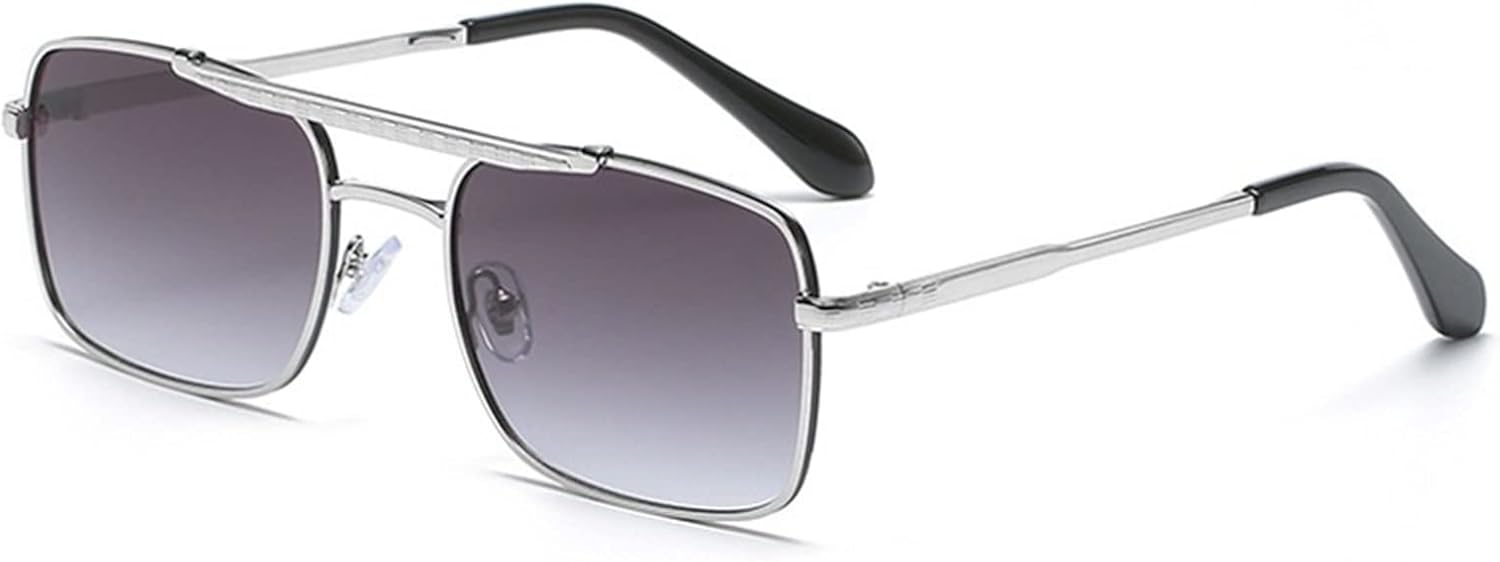 

Модные металлические квадратные солнцезащитные очки 2026 года для мужчин и женщин, для активного отдыха, уличной фотосъемки и декоративных целей (Цвет: E, Размер: 1) MTZJH, One Color