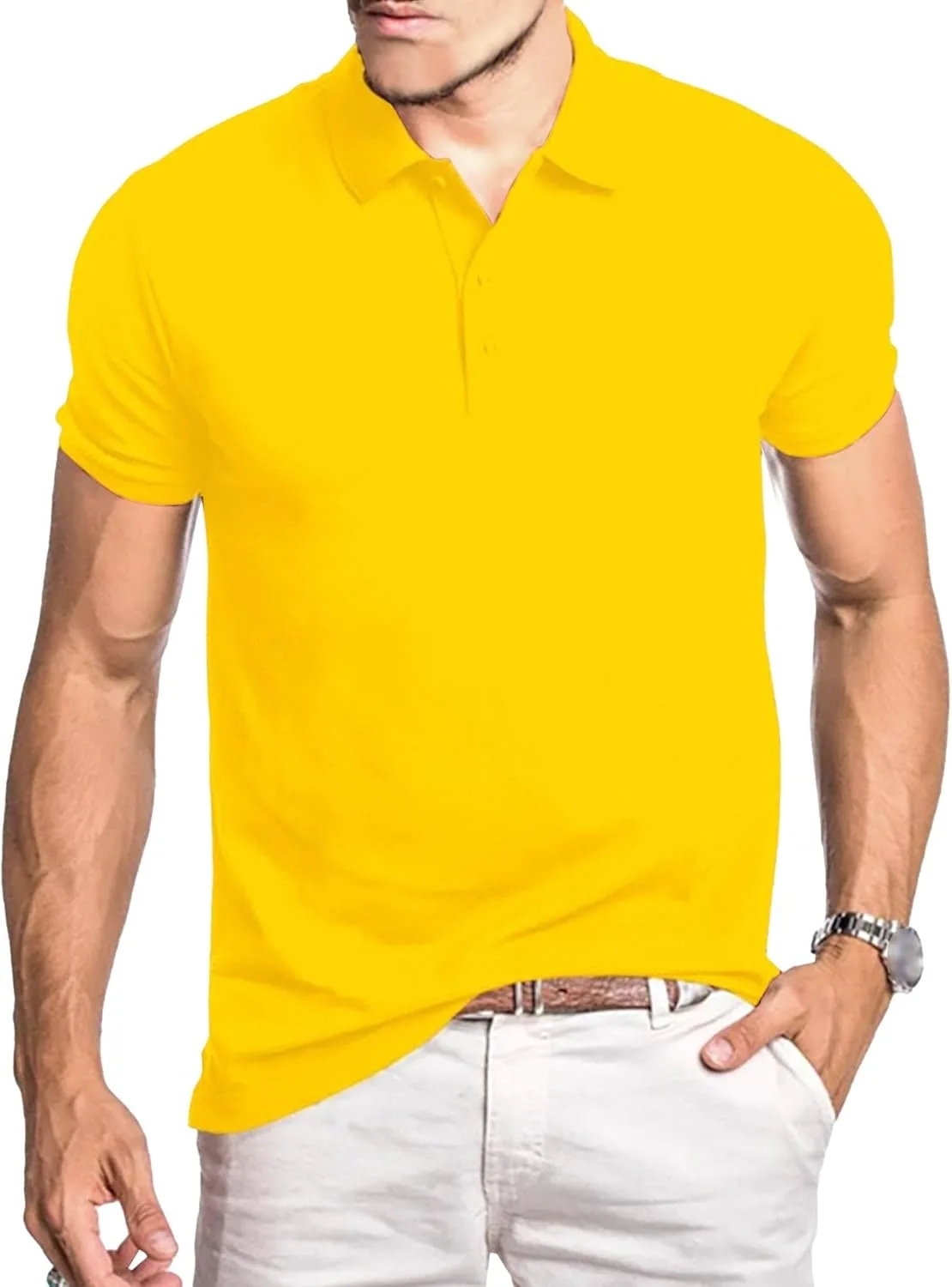 

Мужская поло с коротким рукавом и отложным воротником Zylphorix