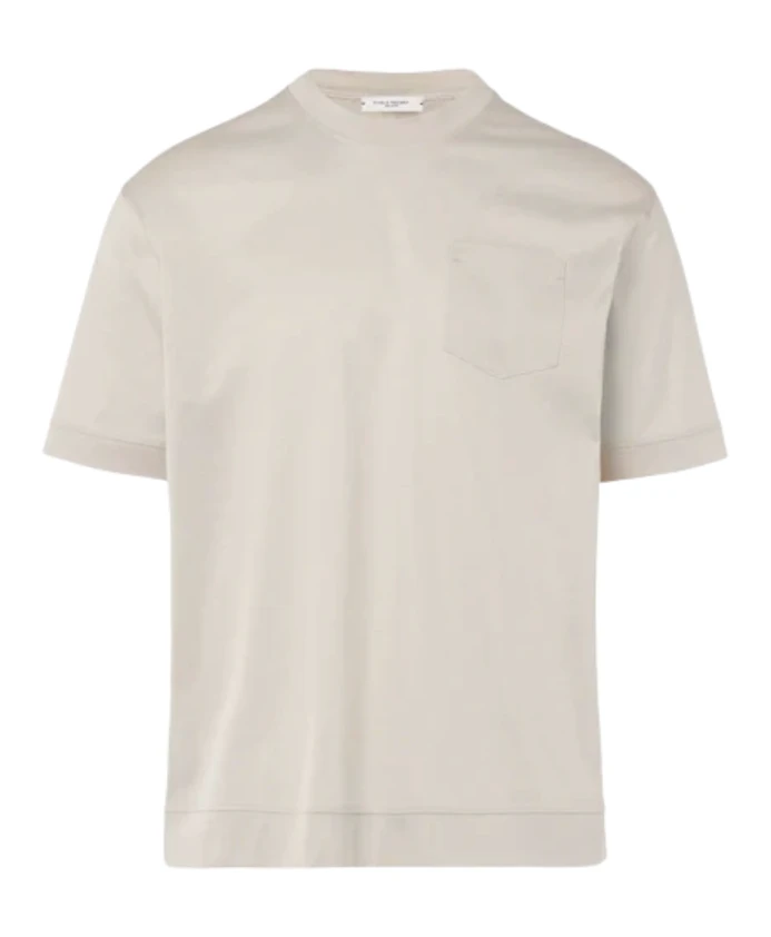 

Свободная бежевая трикотажная футболка Paolo Pecora, бежевый