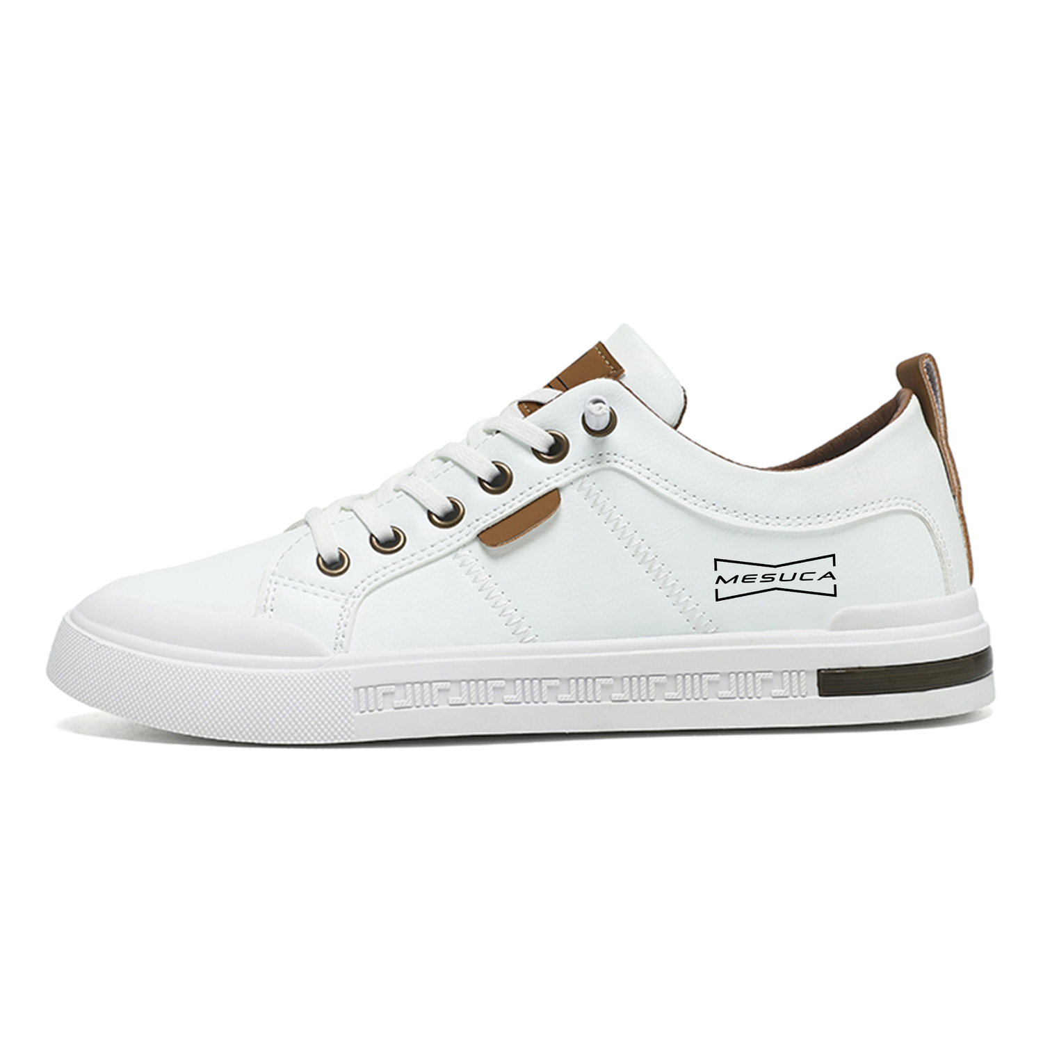 

MESUCA Мужские лоу-топ скейтборд кроссовки белый хаки, цвет White Khaki