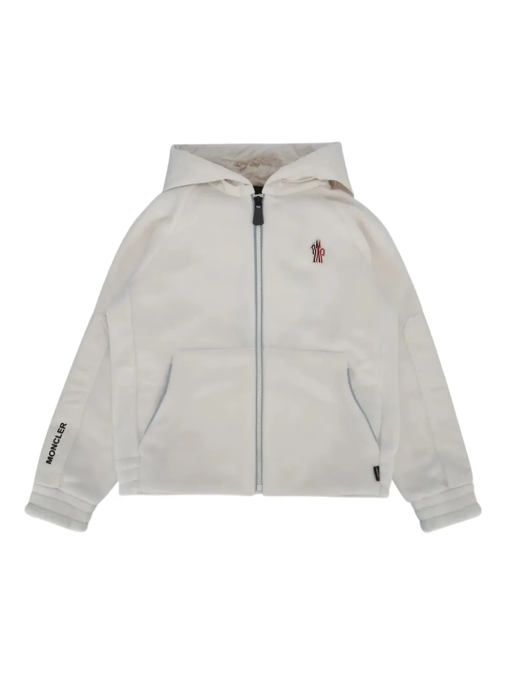 

Толстовка с капюшоном на молнии Moncler Enfant, серый