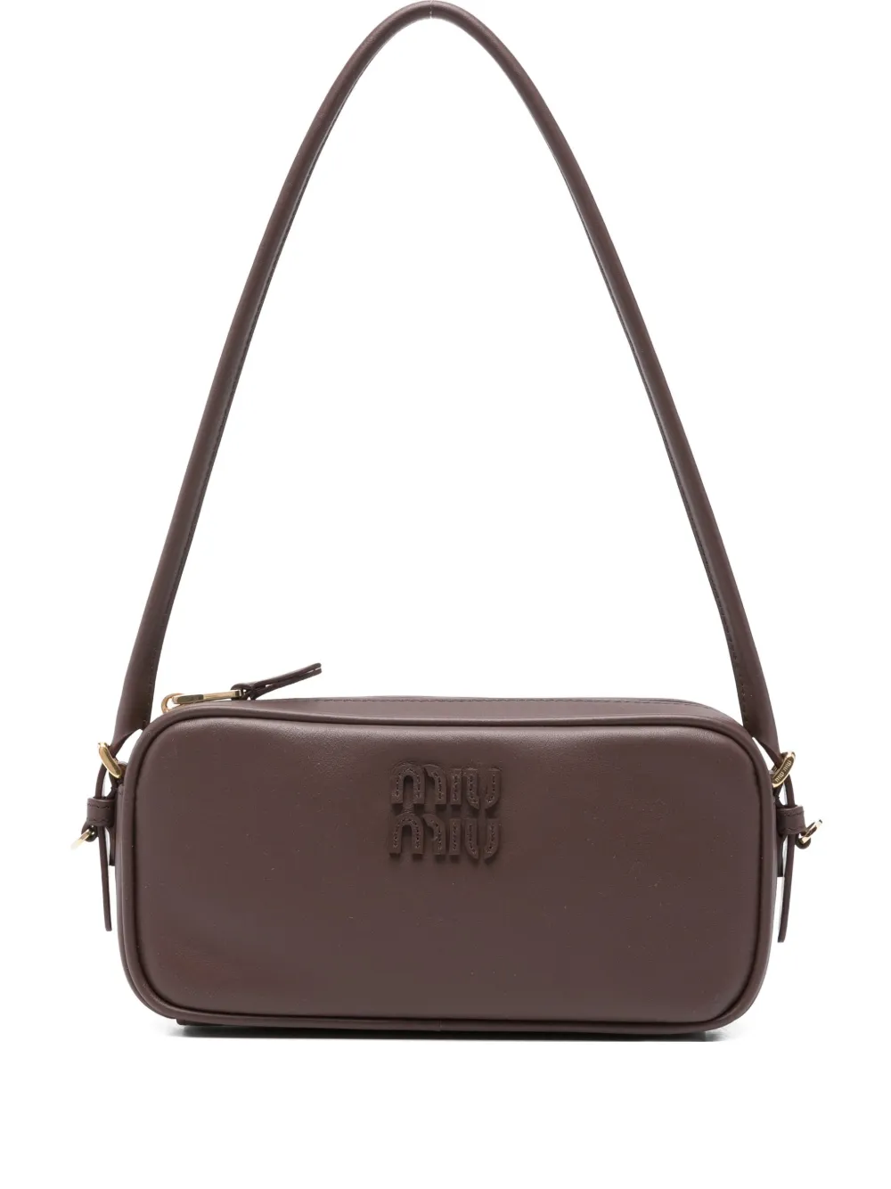 

Кожаная мини-сумка MIU MIU, коричневый