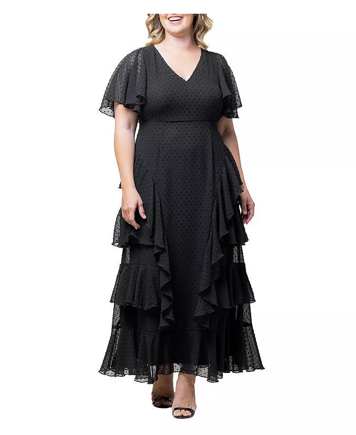 

Вечернее платье Plus Size Tour de Flounce Kiyonna, черный