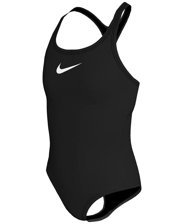 

Купальник слитный с открытой спиной Big Girls Racerback One-Piece Nike, черный