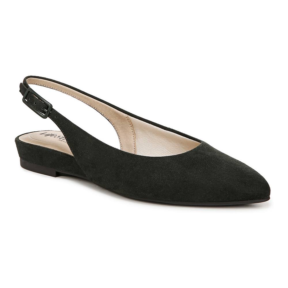 LifeЖенские туфли на плоской подошве с открытой пяткой LifeStride Percy, цвет Green Tartan
