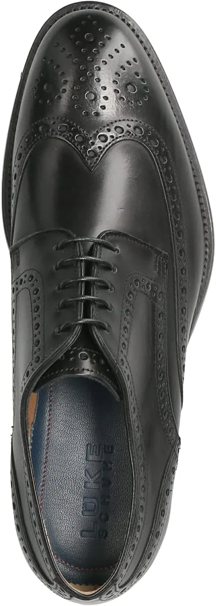 Мужские туфли на шнуровке Lüke Schuhe 235S из гладкой кожи, черные — фото 4