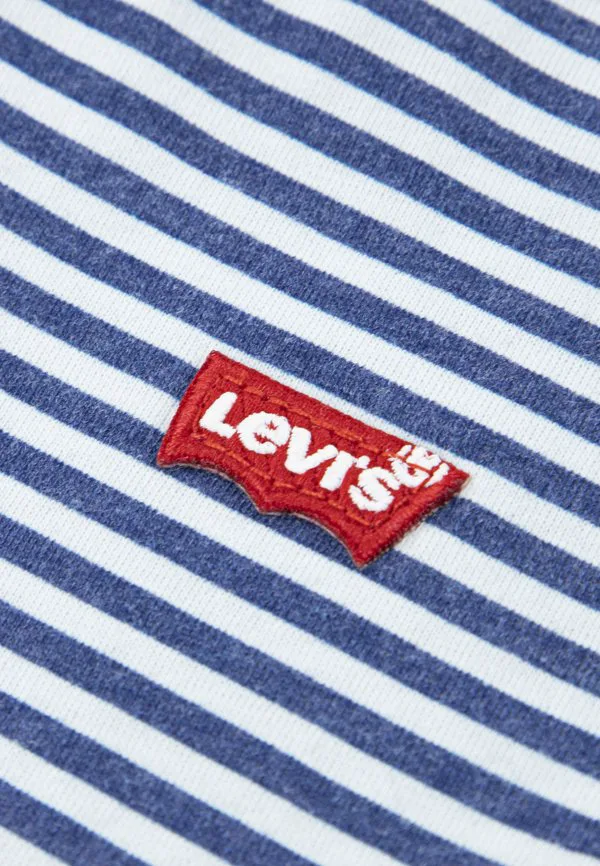 Полосатая мини-футболка с принтом "летучая мышь" Levi'S, True Navy — фото 3