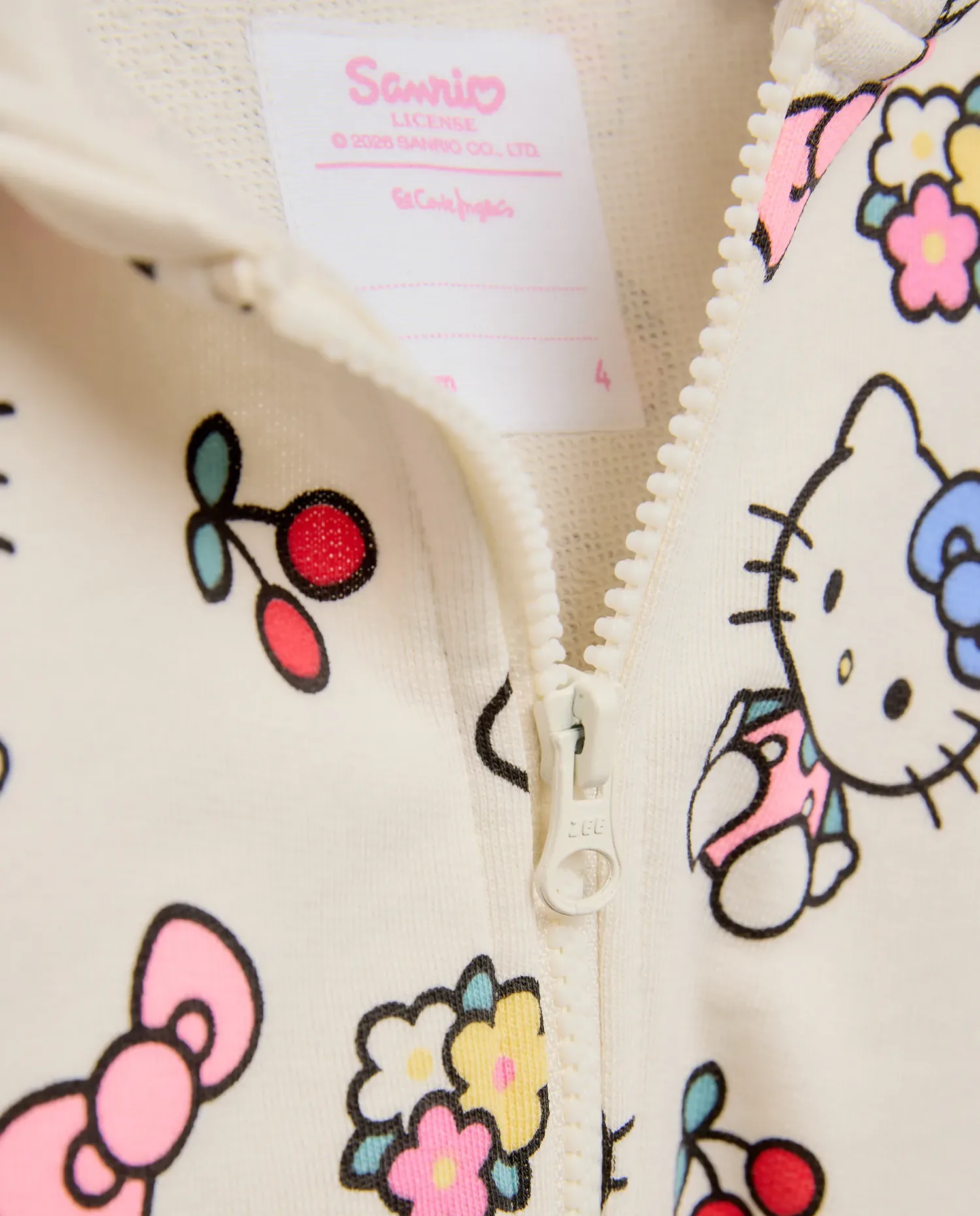 Детская открытая толстовка с принтом Hello Kitty Kids El Corte Inglés, белый — фото 2