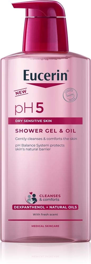 

Гель для душа Ph5 и масло успокаивающий гель для душа Eucerin, 400 мл