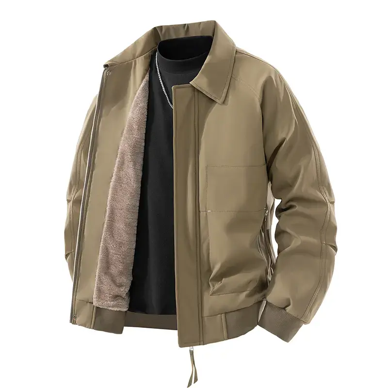 

Куртка Unisex Lapel Moderate VanCamel, coffee коричневый fleece-lined