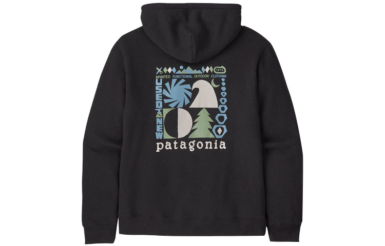 

Спортивная толстовка Spirited Seasons Uprisal с молнией унисекс Patagonia, черный