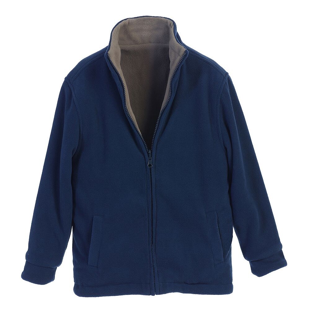 

Детская двусторонняя тяжелая флисовая куртка Gioberti на молнии, цвет Navy Gray
