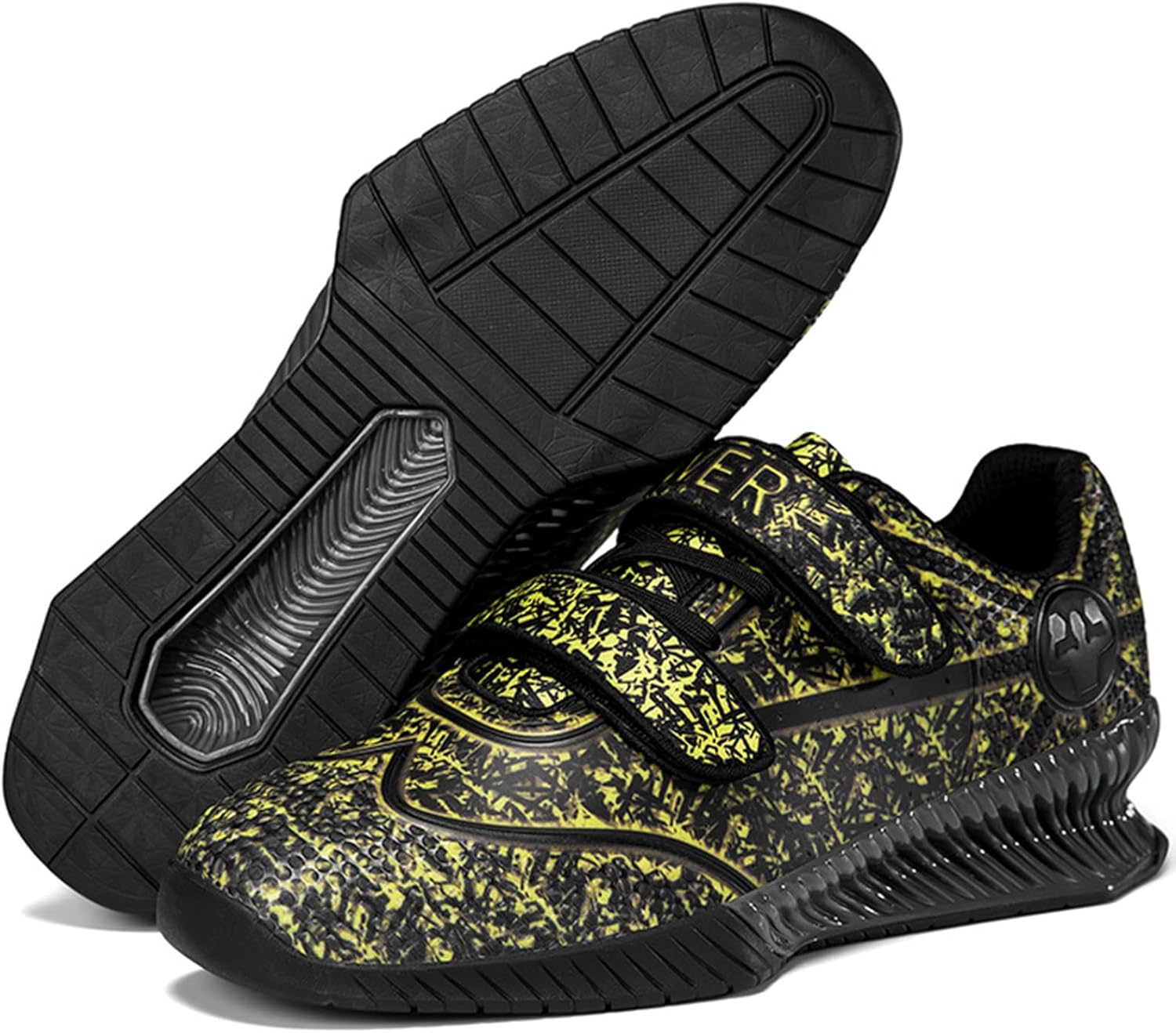 

Мужские кроссовки для тяжелой атлетики, пауэрлифтинга, кроссфита, приседаний и фитнеса в помещении, с резиновой нескользящей подошвой Lippan, D