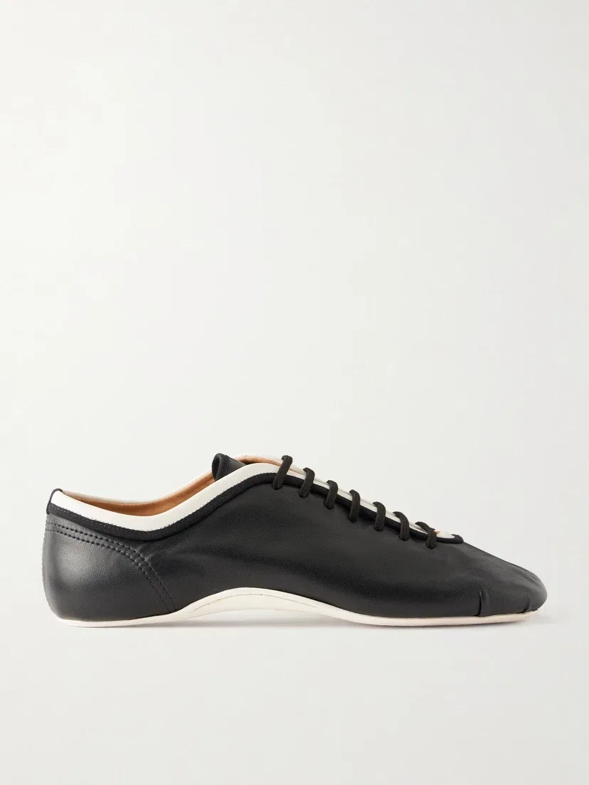Кожаные кроссовки DRIES VAN NOTEN, черный