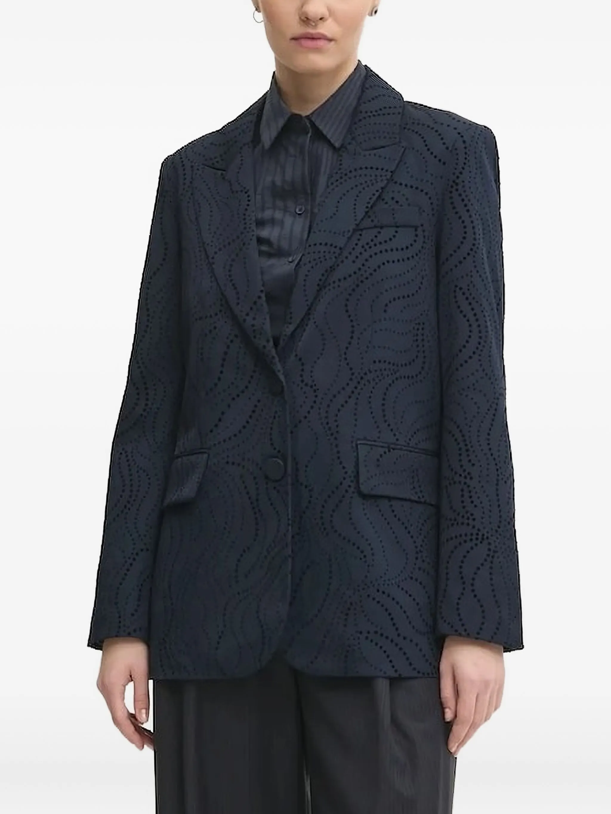 

Блейзер с узором Desigual, синий