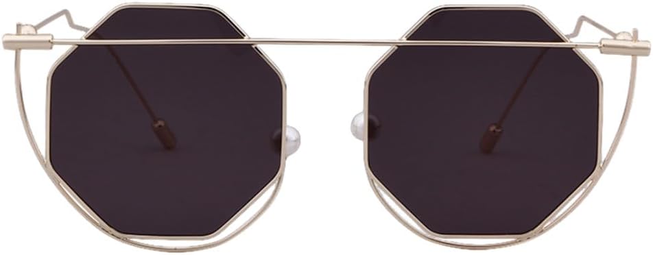 

Солнцезащитные очки MUTYNE Eyewear для женщин и мужчин, восьмиугольные, прозрачные, винтажные, с ажурной отделкой, жемчужно-красные, с защитой от УФ-излучения UV400, Grey