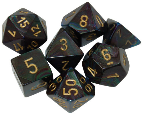 

Аксессуары Chessex Chessex Dice Set: Lustrous Shadow/Gold (7)